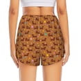 thumbnail image 4 of Vsdgher Dachshund And Ball Print Women's Running Double Layer Shorts High Waisted with Pockets Elastic Yoga Workout Athletic Gym Sports, 4 of 8