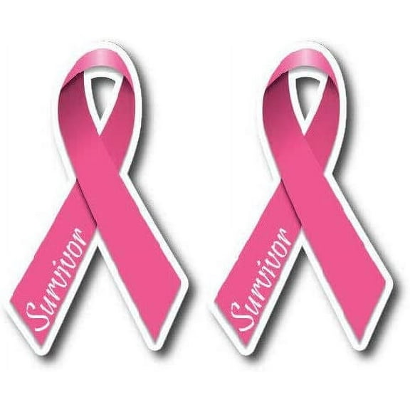 2X Pink Ribbon Breast Cancer Sucks Survivor Decal Bumper Sticker car Truck Auto