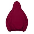 thumbnail image 3 of Hoodies for Women 2025 Long Sleeve Drop Shoulder Plain Essentials Hoodie with Pockets Hooded Sweatshirt Women Pullover, 3 of 6