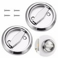 thumbnail image 1 of Unatoiry 2pack/lot Stainless Steel Cup Ring Finger Pull With Square Door Lock Double Recessed Door Handle, 1 of 6
