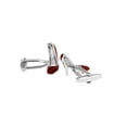 thumbnail image 2 of Zapato de tacón alto rojo Cuff Links para hombre y mujer, 2 of 3