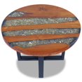 thumbnail image 2 of vidaXL Coffee Table Teak Resin 60 cm, 2 of 5
