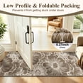 thumbnail image 5 of Findosom Runner Rug for Hallway 2x6 ft,Non-slip Machine Washable Runners Flower Floor Mats Low Pile Carpet Rug Runner with Rubber Backing for Entryway Doormat Bathroom Kitchen Laundry Room,Brown, 5 of 8
