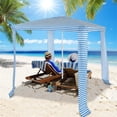 thumbnail image 1 of Costway Cabaña Plegable de Playa 202 x 202 cm Carpa Portátil Toldo de Playa Fácil de Montar Pared Desmontable para Camping Patio Picnic Azul, 1 of 9