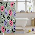 thumbnail image 3 of Manfei Spooky Pumpkin Lantern Shower Curtain 72Wx72L,Vintage Halloween Bathroom Curtain, 3 of 5