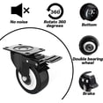 thumbnail image 2 of Juego de 4 ruedas de 50 mm con freno, ruedas giratorias de 4 piezas para muebles/transporte, ruedas para muebles, ruedas resistentes con capacidad de carga total de 300 kg, 2 of 5