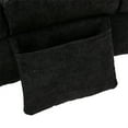thumbnail image 5 of Modern Recliner Chaise Chair, Upholstered Linen Chaise Lounge Indoor Chair with Metal Legs and Side Pocket, Massage Long Lounger Lazy Sofa Chair with Backrest for Bedroom Living Room, Black, 5 of 7
