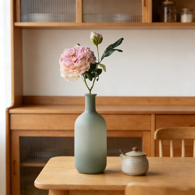 Tallo de peonía artificial | Arreglo floral de peonía de seda sintética | Centro de mesa para bodas y decoración del hogar | Flores artificiales realistas para jarrón