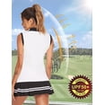 thumbnail image 5 of Pinspark Women's Sleeveless Golf Shirts Summer Zip Up V Neck Polo Collared Tops Lightweight Casual Tennis Shirts for Daily Outdoor Sports, 5 of 6