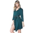 thumbnail image 2 of Women's Robes Short Knit Kimono Robe with Pockets, 2 of 5