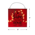 thumbnail image 5 of Northlight LED Lighted Rustic Home Sweet Home Hanging Wall Sign - 8" x 8" - Red and Black, 5 of 7