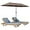 Coffee, variant on PetFurnishn 13 FT Double-sided Patio Umbrella, Outdoor Large Twin Size Umbrella w/Crank Handle & 12 Heavy-Duty Ribs, Oversized Rectangle Market Umbrella for Garden Deck Poolside-Navy