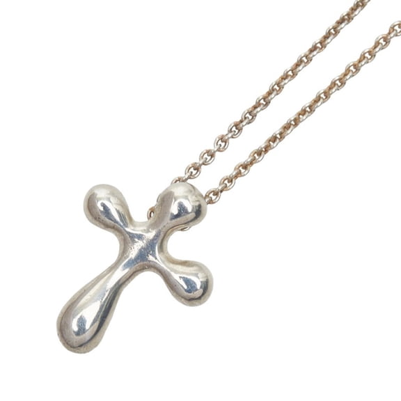 Pre-Owned Tiffany & Co. Small Cross Necklace in 925 Sterling Silver for Women