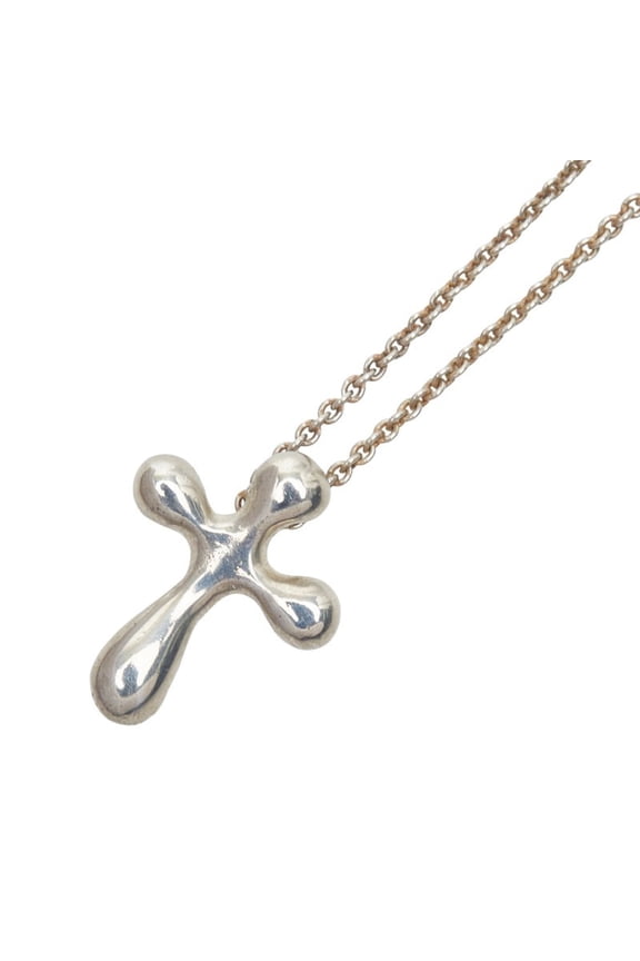 Pre-Owned Tiffany & Co. Small Cross Necklace in 925 Sterling Silver for Women