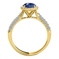 thumbnail image 2 of Aonejewelry 1.20 Ct. Ttw Diamond and Oval Shaped Sapphire Ring In 10K Yellow Gold, 2 of 4