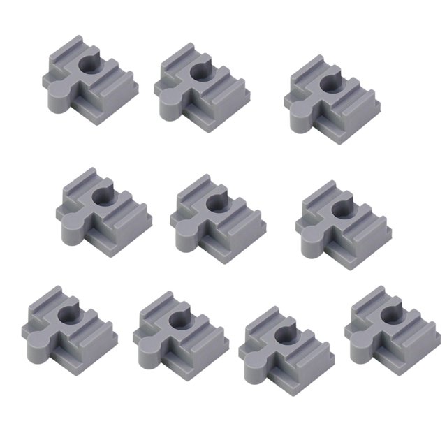 QualitChoice 10Pcs Wood Train Track Adapter for Kits Building Building Toy Set Stem Games Orange Gray