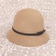 thumbnail image 1 of Sombrero de mujer Otoño e Invierno Sombrero de lana Sombrero de copa de lana para mujer Estilo coreano Cinturón multicolor Sombrero de pescador Elegante sombrero de lavabo con cúpula, 1 of 6