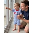 thumbnail image 4 of Cenuakty Toddler Little Baby Boys Patriotic Outfits  6M 12M 18M 24M 2T 3T 4T Ice Cream Embroidery Striped Short Sleeves T-Shirt and Shorts Set for 2 Piece Clothes, 4 of 9
