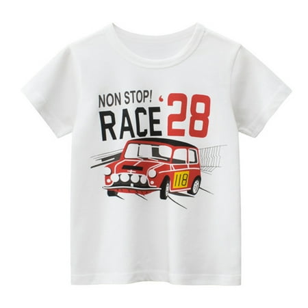 

Hunpta Toddler Kids Baby Boys Girls Cars Print Short Sleeve Crewneck T Shirts Tops Tee Clothes For Children