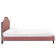 thumbnail image 3 of Modway Adelaide Performance Velvet Queen Platform Bed in Dusty, 3 of 10