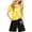 Yellow, variant on Aihuaihua Girls Short Sets Size 8 Letter Print T Shirt and Shorts Outfits Set Crew Neck Casual Shorts Beach Playwear Outfits Preppy Clothes