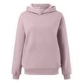 thumbnail image 4 of Landzoo Womens Oversized Sweatshirts Pullover Hoodies Artificial Short Velvet Oversized Hoodies Hooded Sweatshirts Casual Pullover Loose Lightweight Fall Winter Clothes Warm Women's Hoodie, 4 of 5