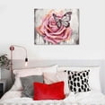 thumbnail image 3 of PRATYUS Canvas Wall Art Picture 20x16in for Living Room Bedroom Flowers And Butterflies Wall Art 20x16in, 3 of 3