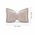 thumbnail image 2 of Bow Throw Pillow Decorative, Soft Chenille Cushion for Couch Bed Sofa, Cute Navy Blue Accent Pillow for Living Room Bedroom Home Decor, Plush Textured Fabric, 2 of 5