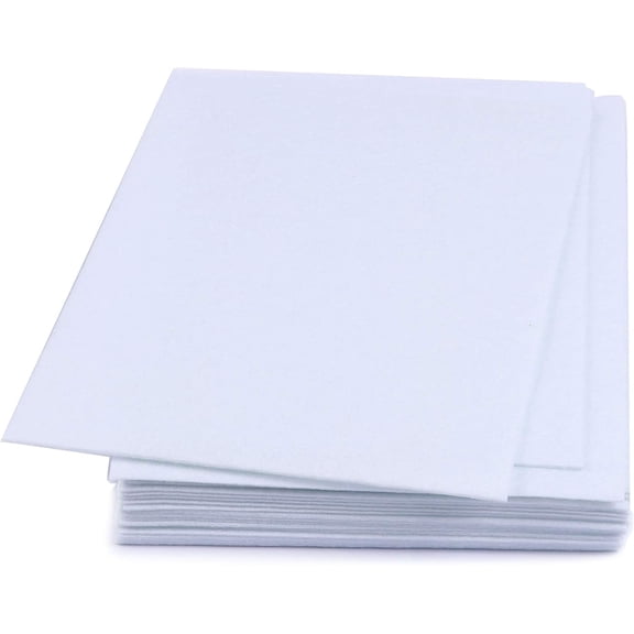 Stiff Felt Sheets Thick Felt 9 Inch X 12 Inch - 15 Pcs Pack, White