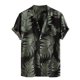 thumbnail image 3 of Mens Manga Corta Botón Abajo Camisas de Arce Hoja de Impresión Casual Cuello de Vuelta, Camisas de Hombre Casual para el Verano, 3 of 5