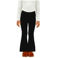 thumbnail image 5 of Xdegoge Flare Leggings for Girls Mid Rise Elastic Waist Bell Bottoms Stretch Casual Sports Pants Slim Cozy Spring Summer Clothing with Side Pockets, 5 of 8