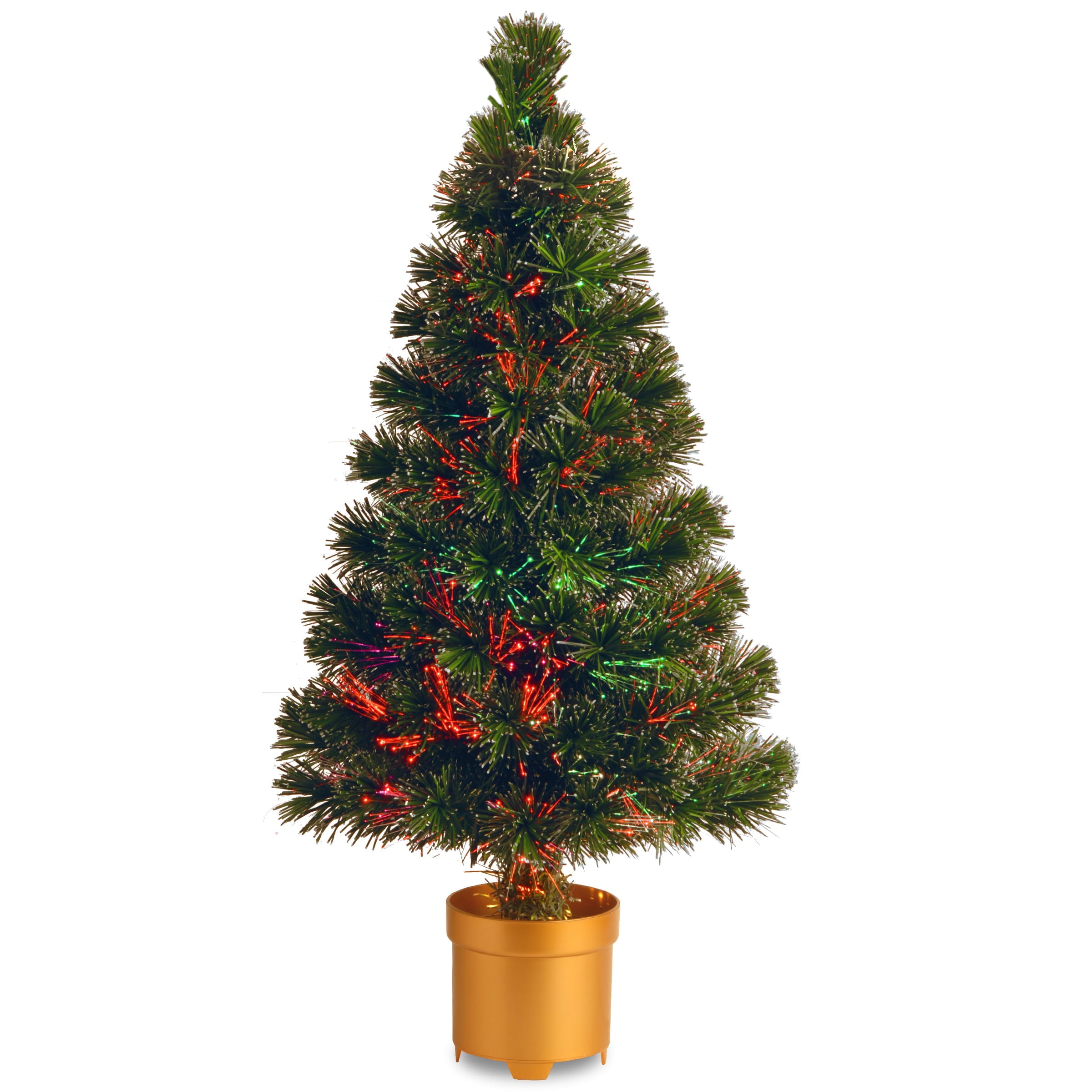 32" Fiber Optic Fireworks Evergreen Tree