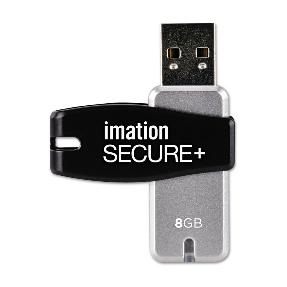 imation Secure+ HardwareEncrypted USB 2.0 Flash Drive, 8 GB