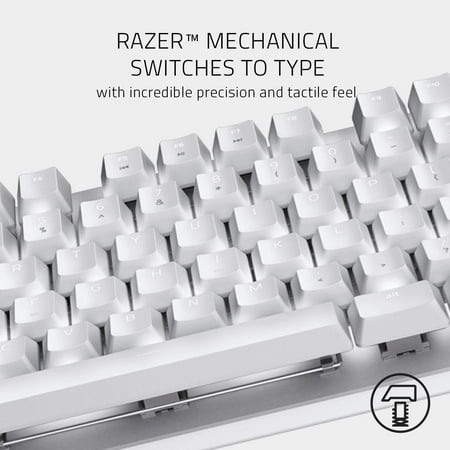 Razer BlackWidow Lite - Keyboard - backlit - USB - QWERTY - US - key switch: Razer Orange - mercury white