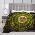 thumbnail image 2 of DouZhe Ultra-Doux Micro Molleton Léger Couverture de Lit en Flanelle, Or Bitcoin Blockchain Cryptocurrency Impression Confortable Chaud Throw Blankets, 50 "x40", 2 of 6