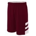 thumbnail image 2 of A4 Reversible Speedway 8" Short For Teen Male in Maroon White | NB5334, 2 of 2