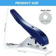 thumbnail image 2 of ABCISI Single Hole Punch, Heavy Duty Single Hole Punch, Paper Punch Portable Hand Held Hole Puncher for Tags Cards Plastic Cardboard (8MM Blue), 2 of 11