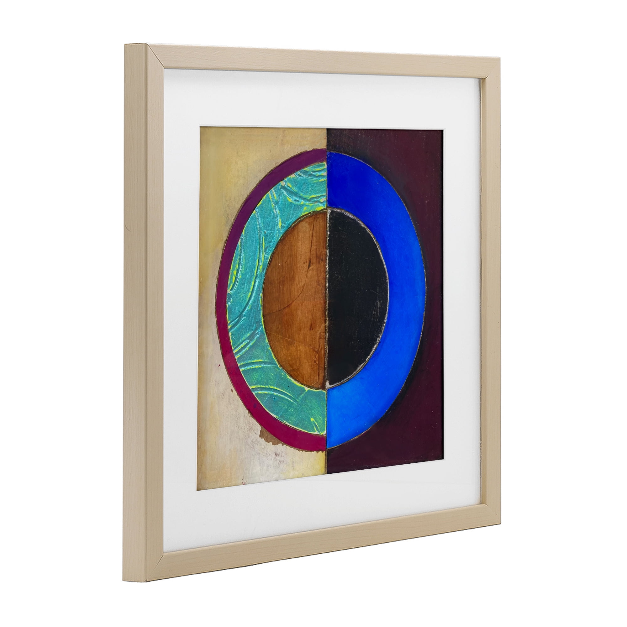 Stupell Industries Nautical Split Circle Birch Framed Print Under Glass, design by Matthew Finger
