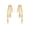 dangle2-Gold, variant on Women's dangling earrings, 14k gold-plated three-hoop earrings, cute and exaggerated chain earrings, delicate teardrop earrings, fashionable gold-plated jewelry.