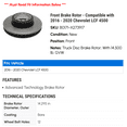 thumbnail image 2 of Front Brake Rotor - Compatible with 2016 - 2020 Chevy LCF 4500 2017 2018 2019, 2 of 2