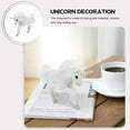 thumbnail image 3 of KAKOWELY Figurines d'Action Licorne Réalistes Fourrure Blanche Jouet pour Enfants 1Ensemble, 3 of 8