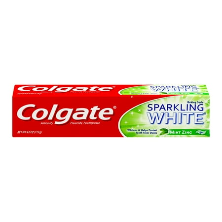 Colgate Sparkling White Whitening Toothpaste, Mint - 4 oz - Walmart.com