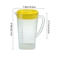 thumbnail image 3 of Transparent Cold Drink Jug Cup - Plastic Beverage Pitcher for Coffee & Tea, Large Capacity Home Use Drinkware, Push Lid & Sturdy Handle, Yellow, JKODE, 3 of 9