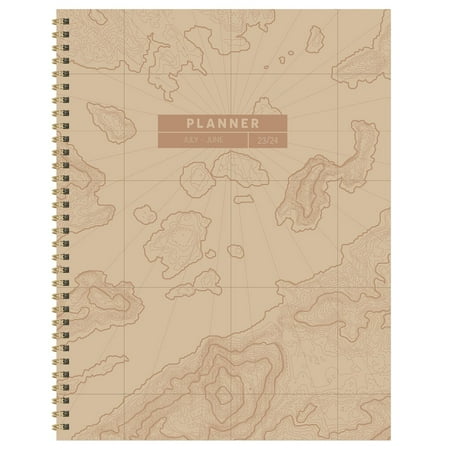 UPC: 0619344377657 | July 2023 – June 2024 Map of the World Large Weekly Monthly Planner