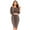 Leopard, variant on Lady's Leopard Bodycon Midi Dress, S