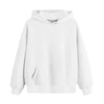 thumbnail image 4 of KAUOD Teen Girls Oversized Hoodies Cotton Trendy Pullover Sweatshirts Tops with Pockets Kids Plain Cute Hoodie Clothes, 4 of 5