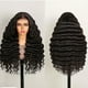 thumbnail image 4 of Peluca frontal encaje Fiudx ondulado con rizos pequeños y raya al medio color negro 28 pulgadas, 4 of 7