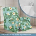 thumbnail image 3 of Xixirimido Palm Leaf Plumeria Pattern Recliner Chair Cover 4-Pieces Lazyboy Cover for Recliner Chair with Storage Pockets Furniture Protector for Living Room Printed Sofa Slipcover, 3 of 8