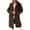Coffee, variant on Women Trench Coat Plush Thicken Overcoat Autumn Winter Single-breasted Teddy Jacket Long Style Outwear Streetwear