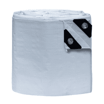Tarp Supply, Inc. - 6'x8' Heavy Duty White Poly Tarp Cover, 100% Waterproof